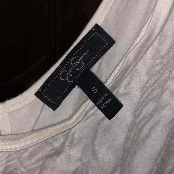 White Jessica Simpson top, Black bows, size Small - Picture 4 of 4